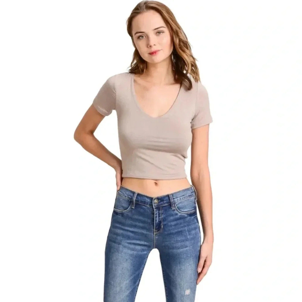 Wasabi + Mint Lined Crop Top NWT